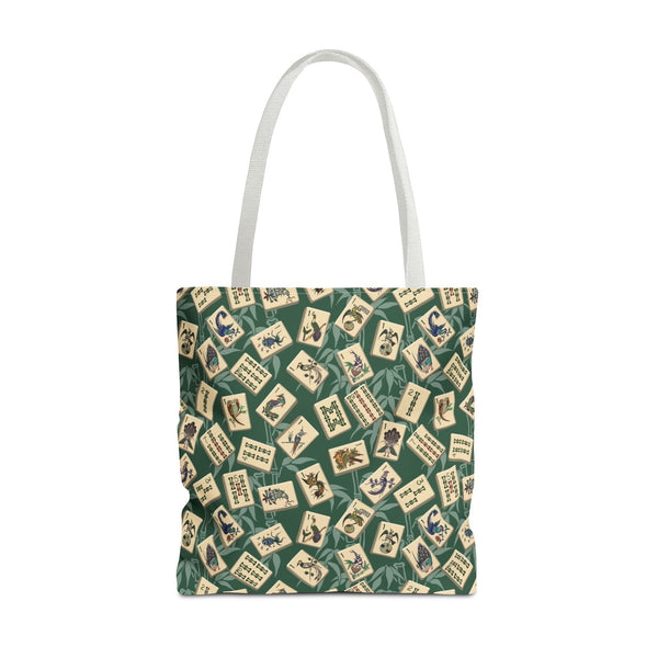 Bird Bamboo Tote Bag on Green