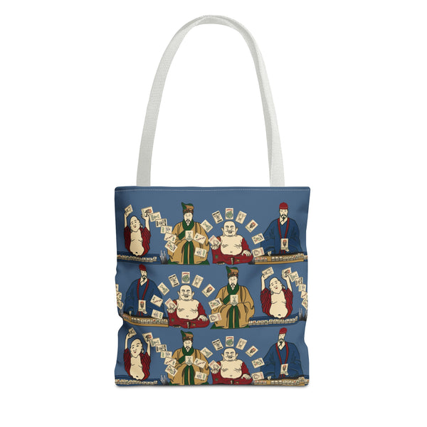 Jokers Playing Mah Jongg on Blue