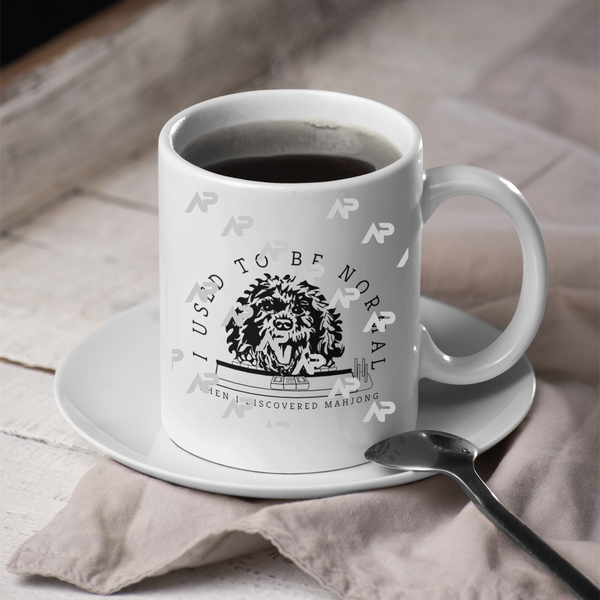 I used to be normal Golden Doodle Mahjong Mug