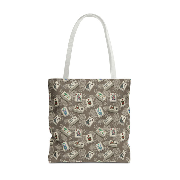 Bone and Bamboo Flower Mahjong Tiles Tote Bag
