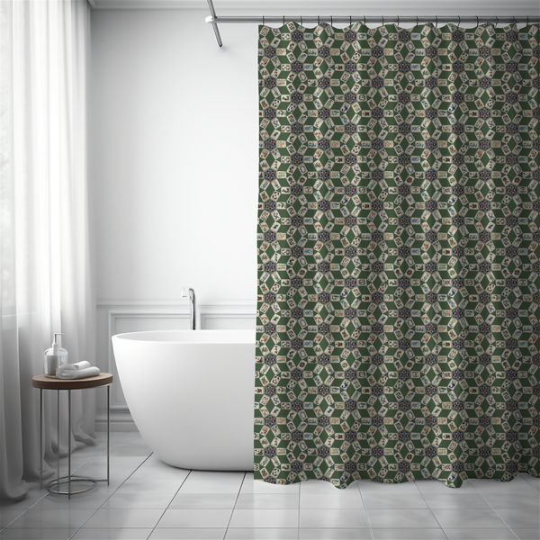 Mosaic Mahjong Shower Curtain