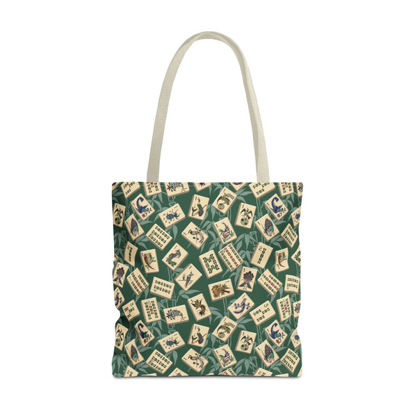 Bird Bamboo Tote Bag on Green