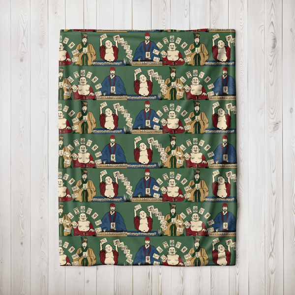 Jokers Playing Mah Jongg Blanket