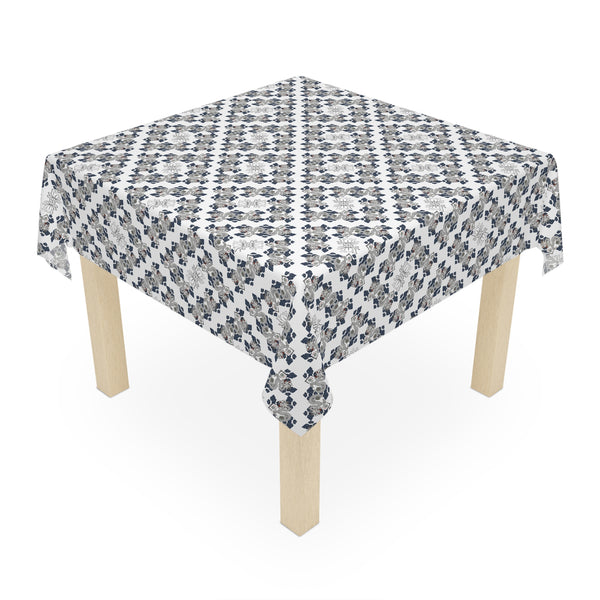 Blowing Dragons Mahjong Tablecloth on White