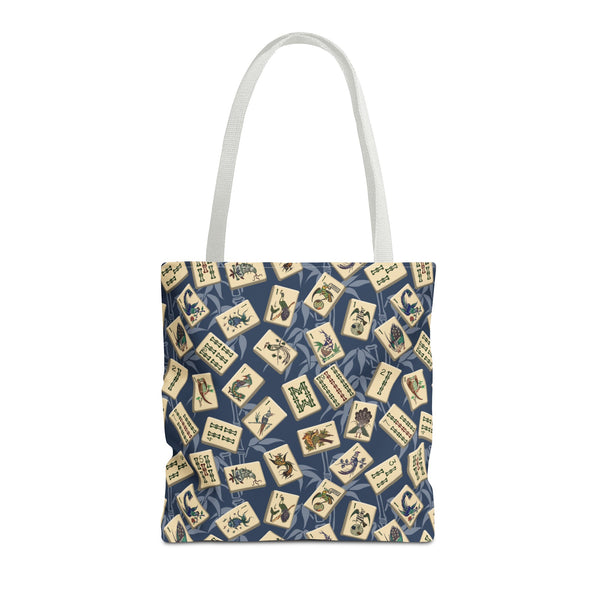 Bird Bamboo Tote Bag on Blue
