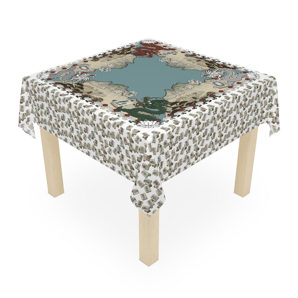Mock Mah Jongg Mat Tablecloth on White
