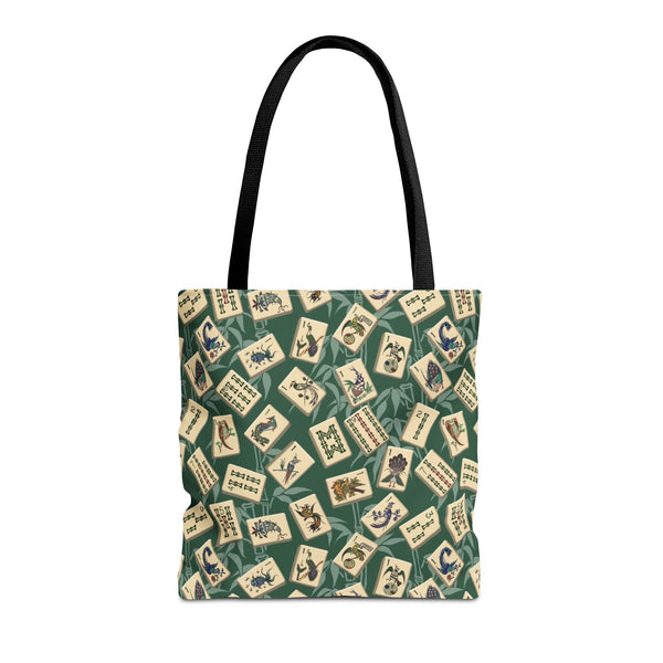 Bird Bamboo Tote Bag on Green