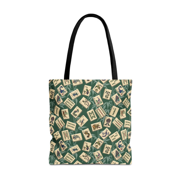 Bird Bamboo Tote Bag on Green