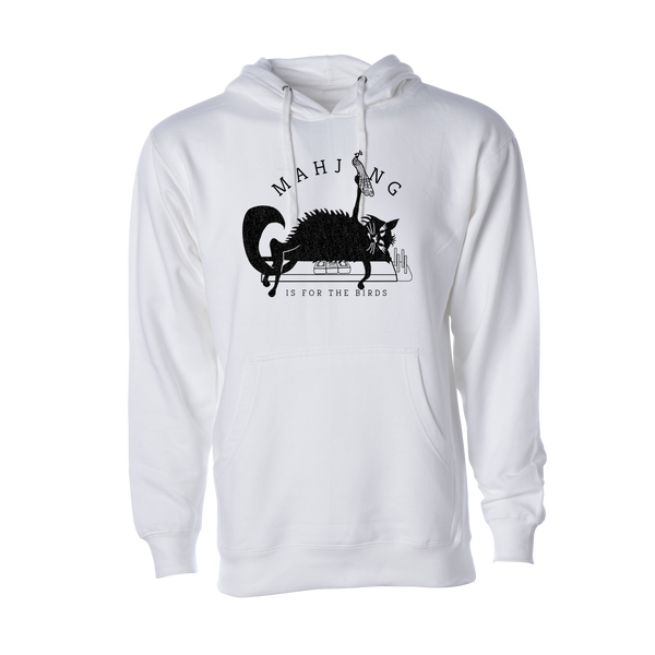 Mahjong is for the Birds Black Fluffy Cat