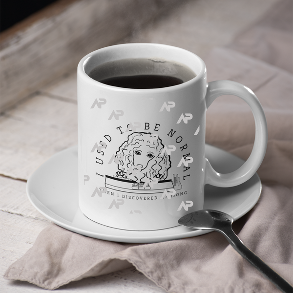 I used to be normal Poodle Mahjong Mug