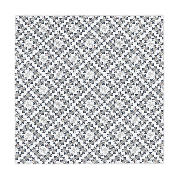 Blowing Dragons Mahjong Tablecloth on White