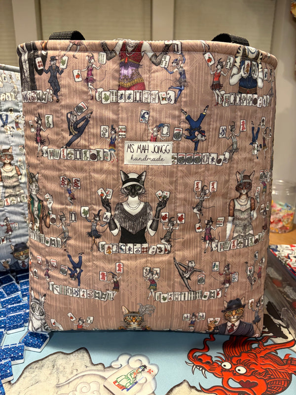 Quilted Mah Jongg Charleston Tote Bag