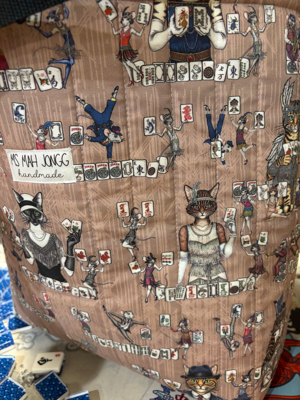 Quilted Mah Jongg Charleston Tote Bag