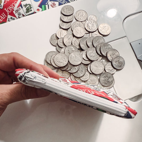Mah Jongg zippered Coin Pouch