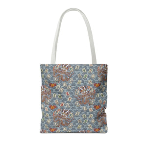 Retro Dragon with Fire Tote Bag