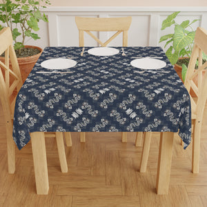 Dragon Tablecloth on Navy