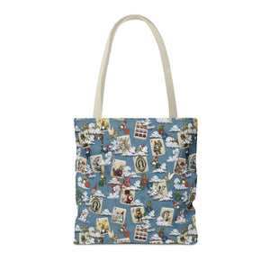 Gnomes and Fairies Mah Jongg Tote Bag with white strap