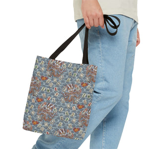 Retro Dragon with Fire Tote Bag