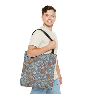 Retro Dragon with Fire Tote Bag