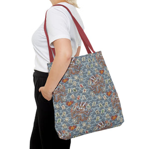 Retro Dragon with Fire Tote Bag