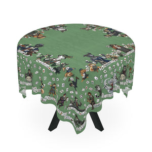 Charleston Dog Mahjong Tablecloth