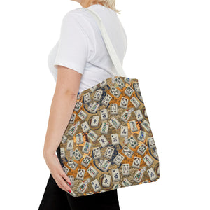 Antique Wind Tiles on Ancient Maps Tote Bag