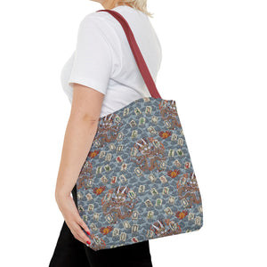 Retro Dragon with Fire Tote Bag