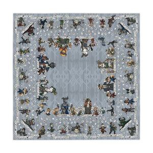 Charleston Dog Mahjong Tablecloth