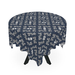 Dragon Tablecloth on Navy