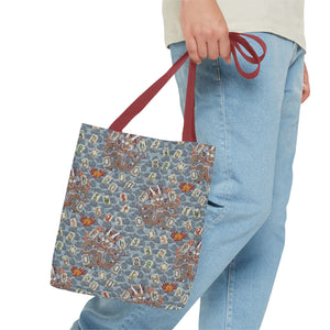 Retro Dragon with Fire Tote Bag