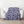 Bone and Bamboo Flower Tiles Blanket on Blue