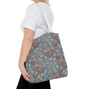 Retro Dragon with Fire Tote Bag