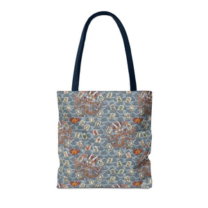 Retro Dragon with Fire Tote Bag