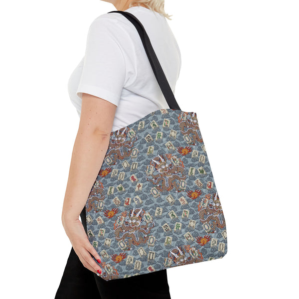 Retro Dragon with Fire Tote Bag