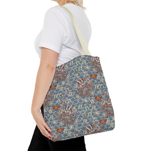 Retro Dragon with Fire Tote Bag