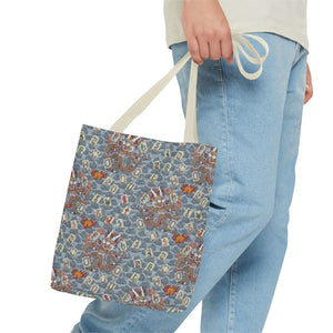 Retro Dragon with Fire Tote Bag