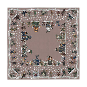 Charleston Dog Mahjong Tablecloth