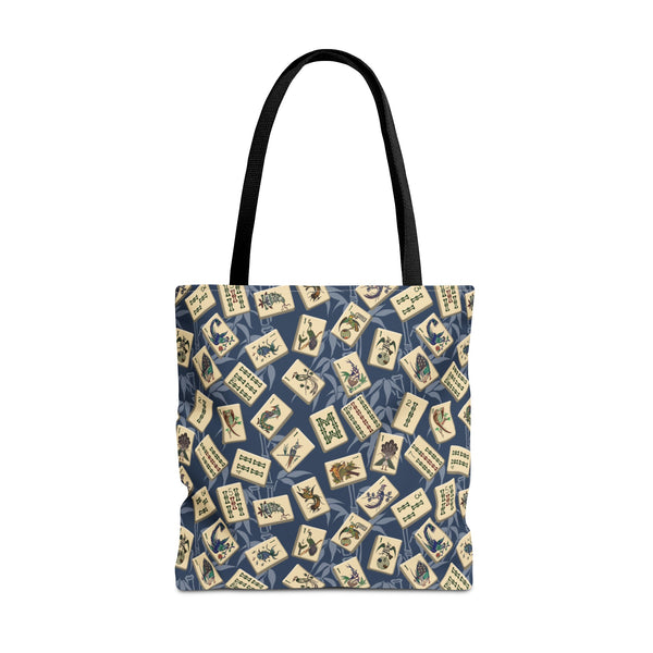 Bird Bamboo Tote Bag on Blue