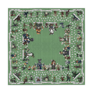 Charleston Dog Mahjong Tablecloth