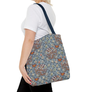 Retro Dragon with Fire Tote Bag