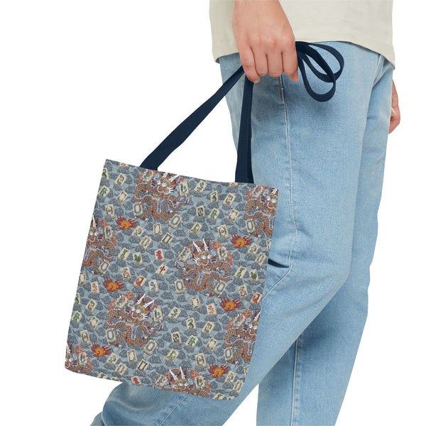 Retro Dragon with Fire Tote Bag