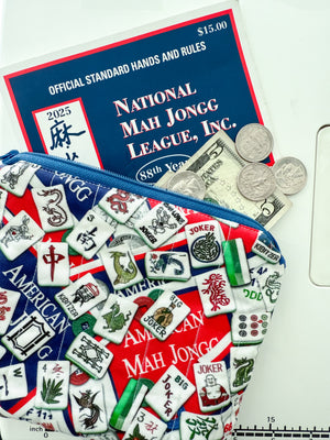 American Mah Jongg Quilted Zippered Pouch