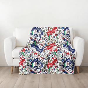 Classic American Mahjong Mania Blanket