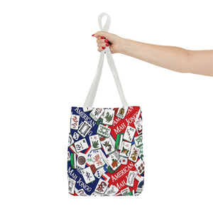 Classic American Mahjong Tote Bag White Strap