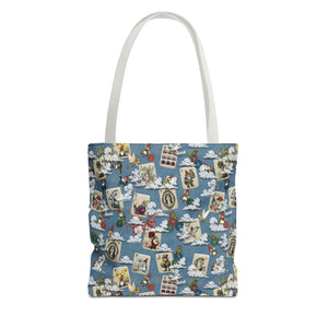 Gnomes and Fairies Mah Jongg Tote Bag White Strap
