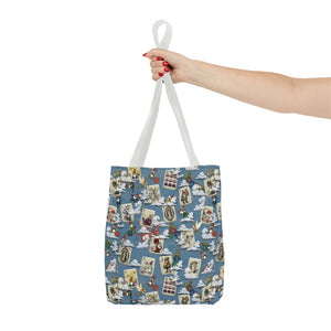 Gnomes and Fairies Mah Jongg Tote Bag Model Holding