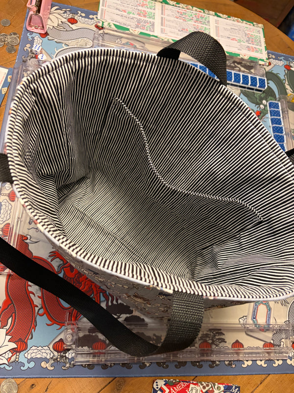 Quilted Mah Jongg Charleston Tote Bag