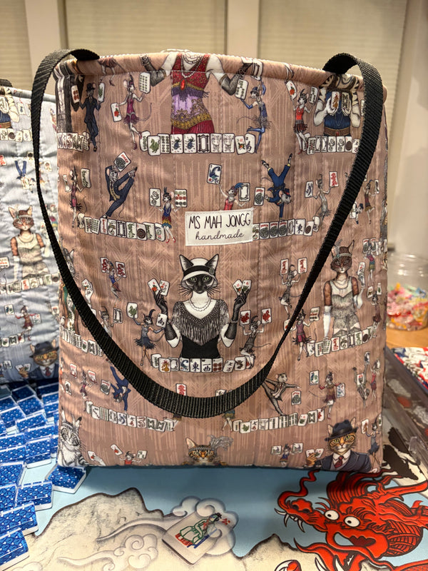 Quilted Mah Jongg Charleston Tote Bag
