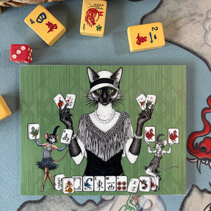Mahjong Card Sticker, Laminated Vinyl Cover