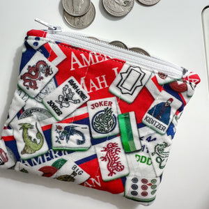 Mah Jongg zippered Coin Pouch
